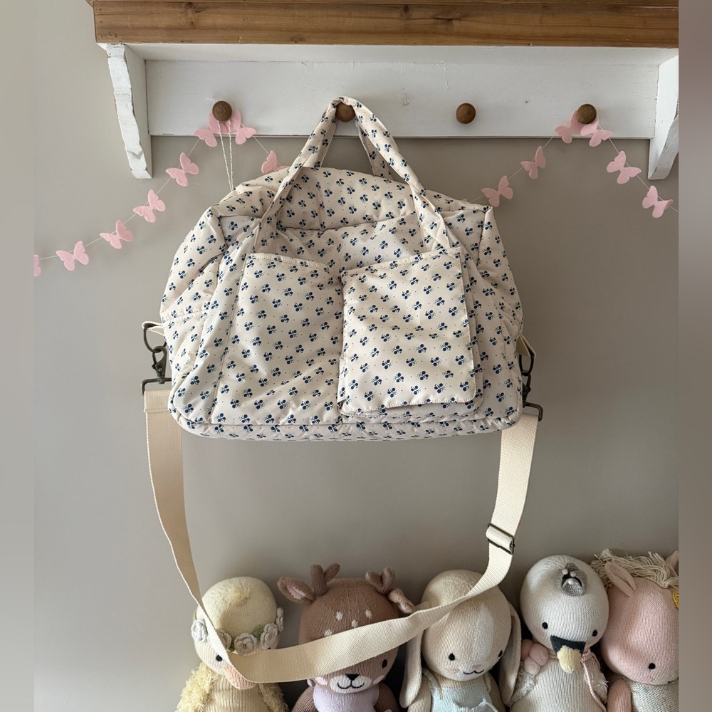 Floral Cream Diaper Bag